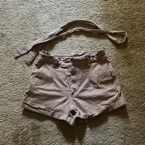 Express extra high waisted dusty rose Jean shorts, size 10